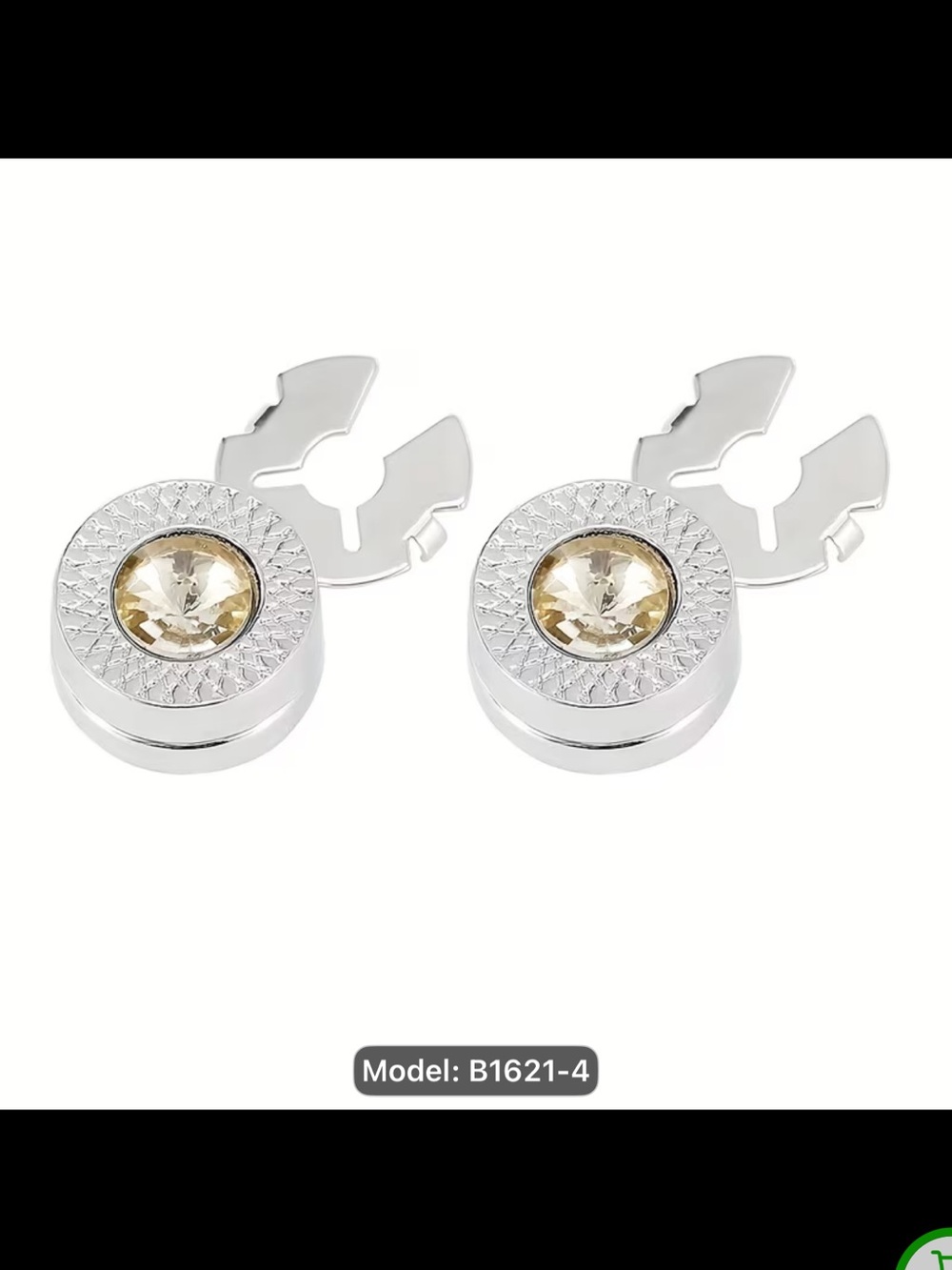Silver-Tone  in Champagne Buttons Cover